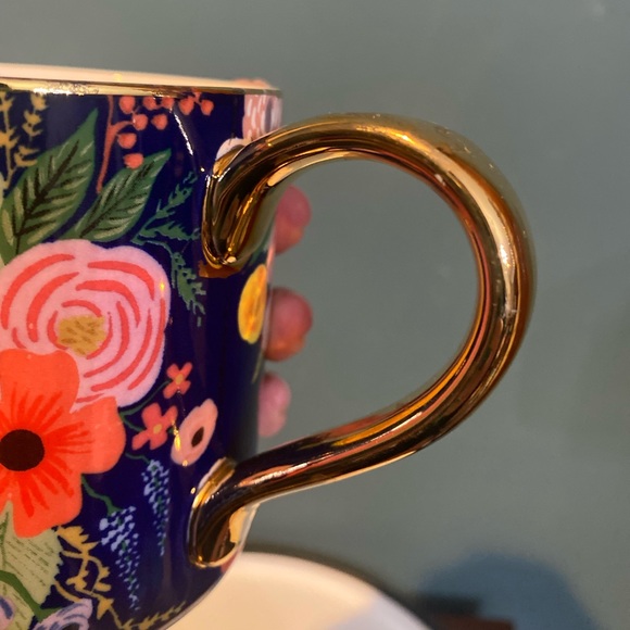 Anthropologie Rifle Paper Co Garden Party Monogram “D” 🌺 Mug - Picture 4 of 9